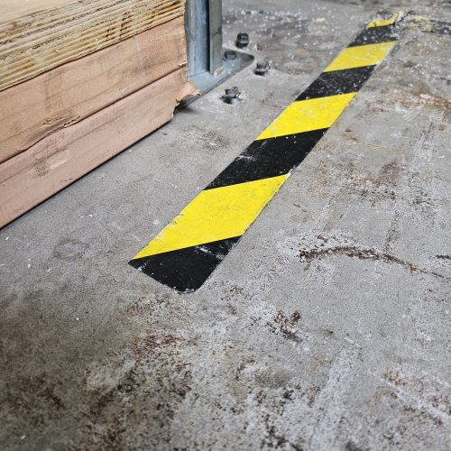 Alternative view of Hazard Tape Black / Yellow 48mm x 25m