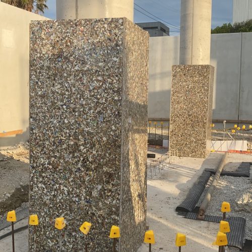 Saveboard in Use - Concrete Pillar Protection