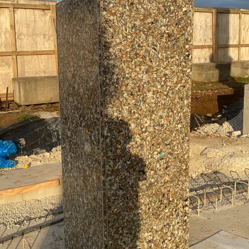 Saveboard in Use - Concrete Pillar Protection