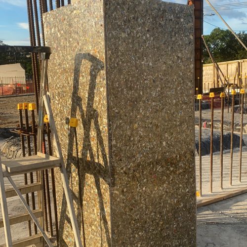 Saveboard in Use - Concrete Pillar Protection