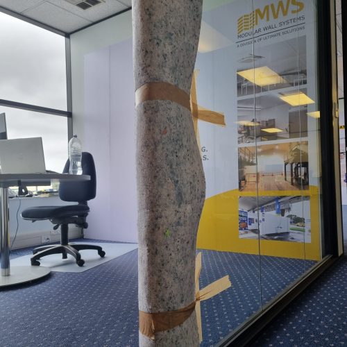 Envirofelt Edge Strips secured with eco tape